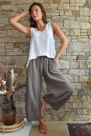 Santos Cushion Cotton Quirky Pant Earth 
